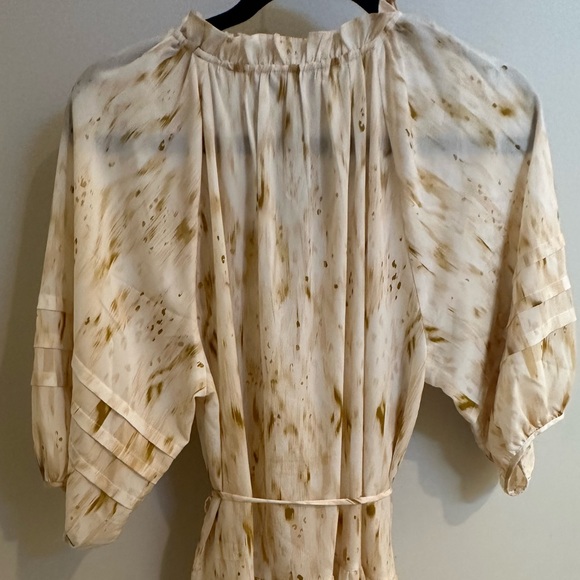 Pinch Cream and Brown Long Sleeve Maxi Dress - Picture 2 of 2